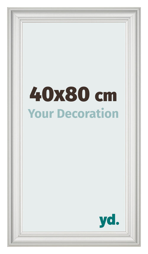 Fotokader 40x80cm Wit Geveegd MDF Lazio Voorzijde Maat | Yourdecoration.be