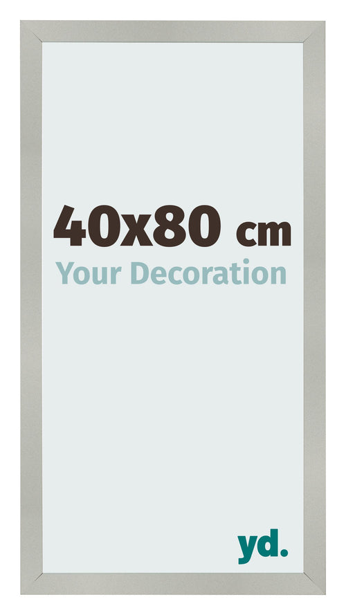 Fotokader 40x80cm Zilver Mat MDF Bologna Voorzijde Maat | Yourdecoration.be