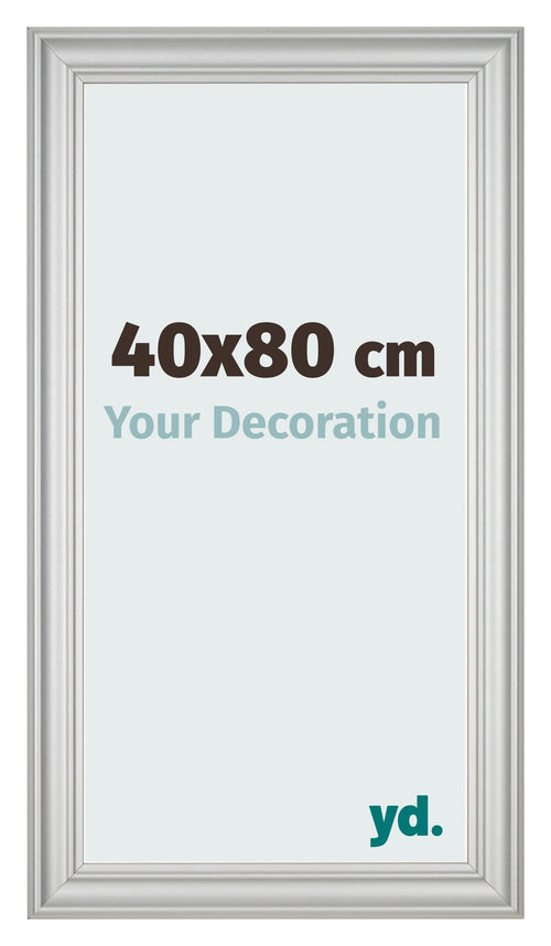 Fotokader 40x80cm Zilver Mat MDF Lazio Voorzijde Maat | Yourdecoration.be