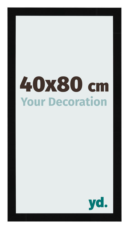 Fotokader 40x80cm Zwart Hoogglans MDF Bologna Voorzijde Maat | Yourdecoration.be