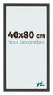 Fotokader 40x80cm Zwart Houtnerf MDF Bologna Voorzijde Maat | Yourdecoration.be
