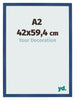 Fotokader 42x59 4 cm A2 Donkerblauw MDF Bologna Voorzijde Maat | Yourdecoration.be