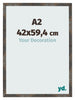 Fotokader 42x59 4 cm A2 Geoxideerd Metaal MDF Bologna Voorzijde Maat | Yourdecoration.be