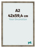 Fotokader 42x59 4 cm A2 Metaal Vintage MDF Bologna Voorzijde Maat | Yourdecoration.be