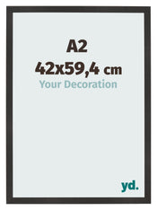 Fotokader 42x59 4 cm A2 Zwart Mat MDF Bologna Voorzijde Maat | Yourdecoration.be