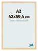 Fotokader 42x59 4cm A2 Beuken Decor MDF Bologna Voorzijde Maat | Yourdecoration.be