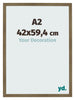 Fotokader 42x59 4cm A2 Brons Decor MDF Bologna Voorzijde Maat | Yourdecoration.be