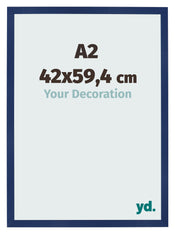 Fotokader 42x59 4cm A2 Donkerblauw Geveegd MDF Bologna Voorzijde Maat | Yourdecoration.be