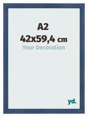 Fotokader 42x59 4cm A2 Donkerblauw Geveegd MDF Pisa Voorzijde Maat | Yourdecoration.be