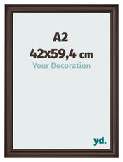 Fotokader 42x59 4cm A2 Eiken Donker MDF Lazio Voorzijde Maat | Yourdecoration.be