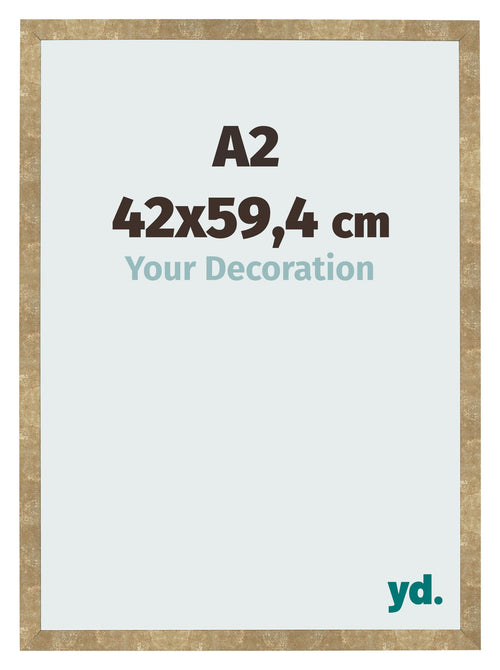 Fotokader 42x59 4cm A2 Goud Antiek MDF Bologna Voorzijde Maat | Yourdecoration.be
