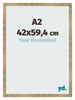 Fotokader 42x59 4cm A2 Goud Antiek MDF Bologna Voorzijde Maat | Yourdecoration.be