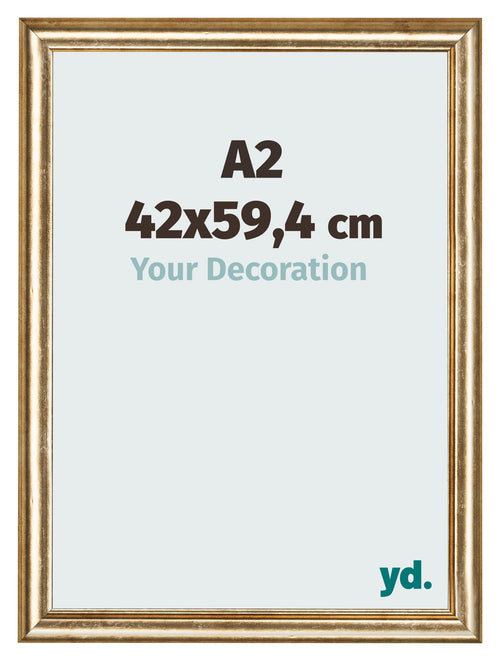 Fotokader 42x59 4cm A2 Goud Antiek MDF Lazio Voorzijde Maat | Yourdecoration.be