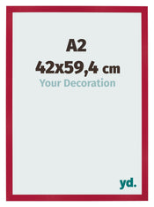Fotokader 42x59 4cm A2 Rood MDF Bologna Voorzijde Maat | Yourdecoration.be