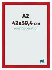 Fotokader 42x59 4cm A2 Rood MDF Pisa Voorzijde Maat | Yourdecoration.be