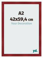Fotokader 42x59 4cm A2 Wijnrood Geveegd MDF Pisa Voorzijde Maat | Yourdecoration.be