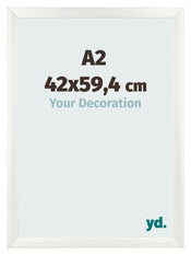 Fotokader 42x59 4cm A2 Wit Geveegd MDF Pisa Voorzijde Maat | Yourdecoration.be