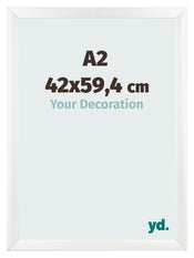Fotokader 42x59 4cm A2 Wit Mat MDF Pisa Voorzijde Maat | Yourdecoration.be