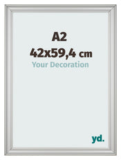 Fotokader 42x59 4cm A2 Zilver Mat MDF Lazio Voorzijde Maat | Yourdecoration.be