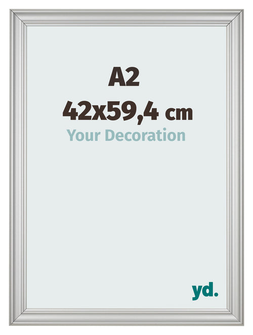 Fotokader 42x59 4cm A2 Zilver Mat MDF Lazio Voorzijde Maat | Yourdecoration.be