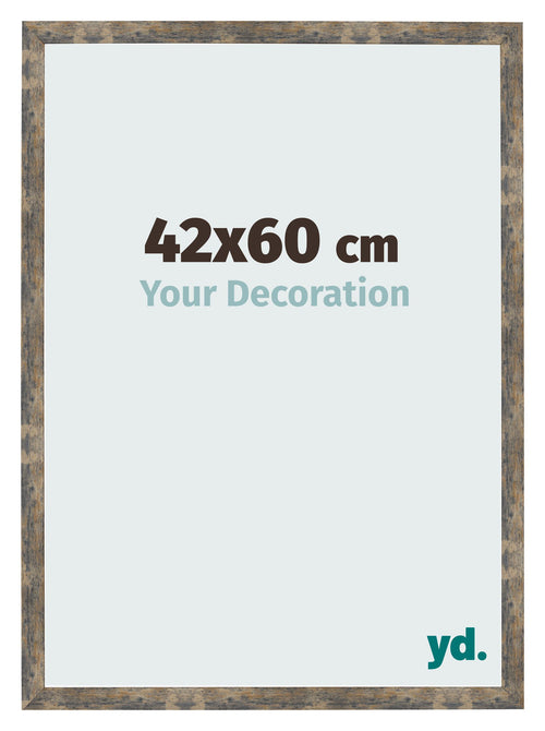 Fotokader 42x60cm Blauw Goud Gemeleerd MDF Bologna Voorzijde Maat | Yourdecoration.be