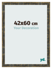 Fotokader 42x60cm Blauw Goud Gemeleerd MDF Pisa Voorzijde Maat | Yourdecoration.be