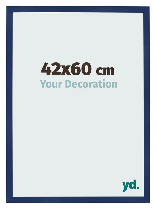 Fotokader 42x60cm Donkerblauw Geveegd MDF Bologna Voorzijde Maat | Yourdecoration.be
