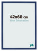 Fotokader 42x60cm Donkerblauw Geveegd MDF Bologna Voorzijde Maat | Yourdecoration.be