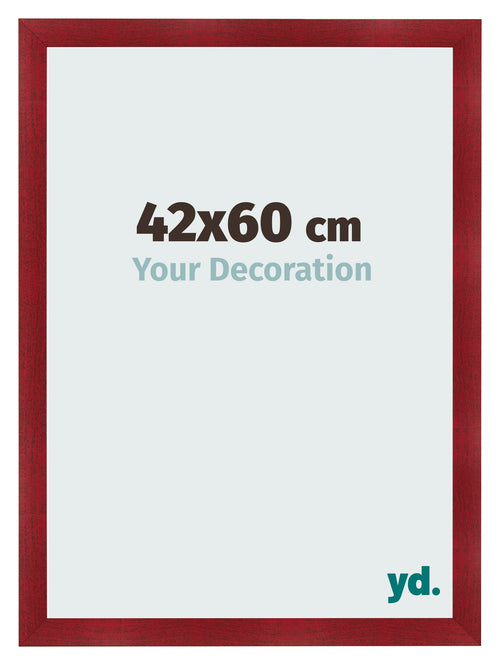 Fotokader 42x60cm Wijnrood Geveegd MDF Pisa Voorzijde Maat | Yourdecoration.be