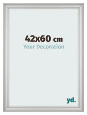Fotokader 42x60cm Zilver Mat MDF Lazio Voorzijde Maat | Yourdecoration.be