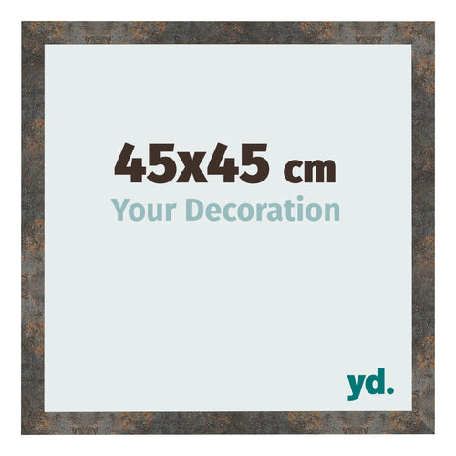 Fotokader 45x45 cm Geoxideerd Metaal MDF Bologna Voorzijde Maat | Yourdecoration.be