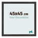 Fotokader 45x45 cm Zwart Mat MDF Bologna Voorzijde Maat | Yourdecoration.be