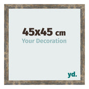 Fotokader 45x45cm Blauw Goud Gemeleerd MDF Bologna Voorzijde Maat | Yourdecoration.be