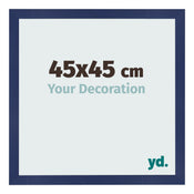Fotokader 45x45cm Donkerblauw Geveegd MDF Bologna Voorzijde Maat | Yourdecoration.be