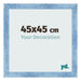 Fotokader 45x45cm Helder Blauw Geveegd MDF Pisa Voorzijde Maat | Yourdecoration.be