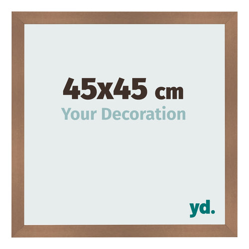 Fotokader 45x45cm Koper Decor MDF Bologna Voorzijde Maat | Yourdecoration.be
