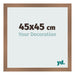 Fotokader 45x45cm Koper Decor MDF Bologna Voorzijde Maat | Yourdecoration.be