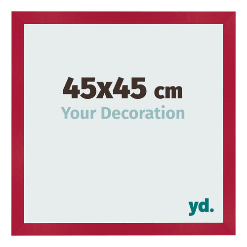 Fotokader 45x45cm Rood MDF Bologna Voorzijde Maat | Yourdecoration.be