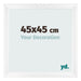 Fotokader 45x45cm Wit Mat MDF Pisa Voorzijde Maat | Yourdecoration.be