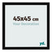 Fotokader 45x45cm Zwart Hoogglans MDF Bologna Voorzijde Maat | Yourdecoration.be