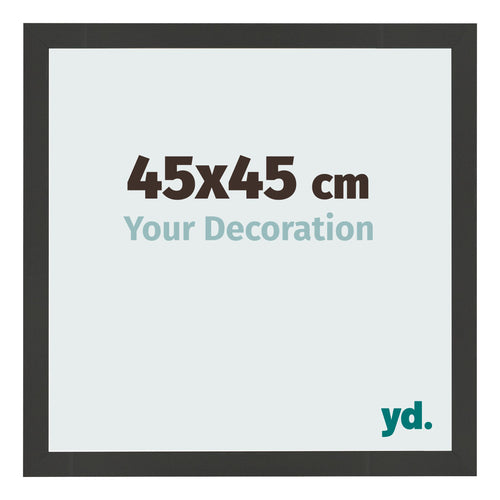 Fotokader 45x45cm Zwart Houtnerf MDF Bologna Voorzijde Maat | Yourdecoration.be