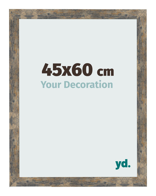 Fotokader 45x60cm Blauw Goud Gemeleerd MDF Bologna Voorzijde Maat | Yourdecoration.be