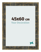 Fotokader 45x60cm Blauw Goud Gemeleerd MDF Pisa Voorzijde Maat | Yourdecoration.be