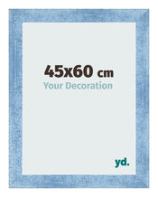 Fotokader 45x60cm Helder Blauw Geveegd MDF Pisa Voorzijde Maat | Yourdecoration.be