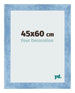 Fotokader 45x60cm Helder Blauw Geveegd MDF Pisa Voorzijde Maat | Yourdecoration.be