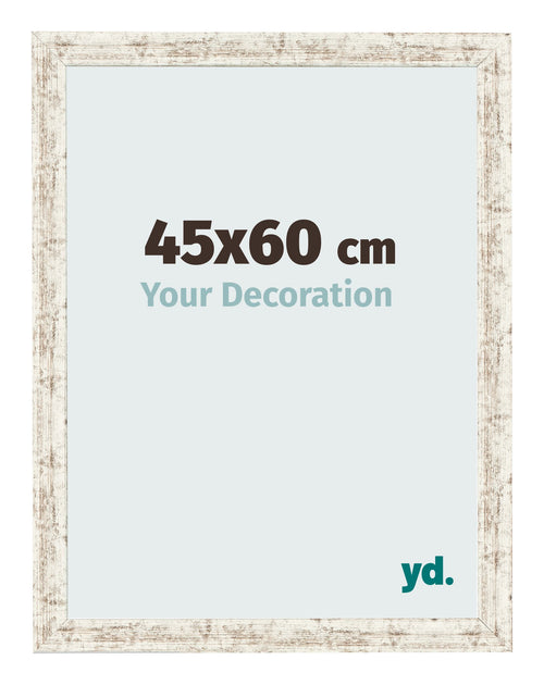 Fotokader 45x60cm Wit Vintage MDF Bologna Voorzijde Maat | Yourdecoration.be