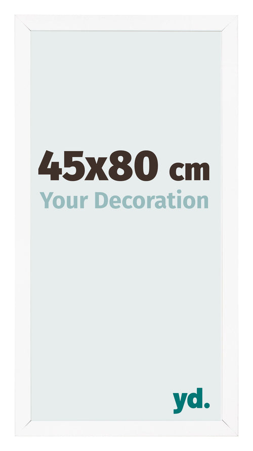 Fotokader 45x80 cm Wit Mat MDF Bologna Voorzijde Maat | Yourdecoration.be
