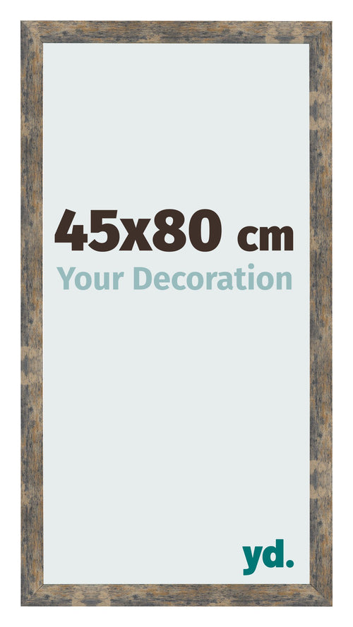 Fotokader 45x80cm Blauw Goud Gemeleerd MDF Bologna Voorzijde Maat | Yourdecoration.be