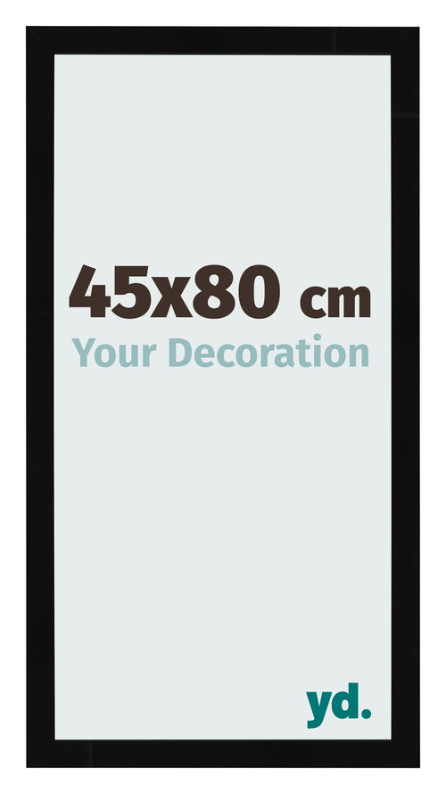 Fotokader 45x80cm Zwart Hoogglans MDF Bologna Voorzijde Maat | Yourdecoration.be
