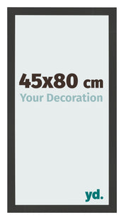 Fotokader 45x80cm Zwart Houtnerf MDF Bologna Voorzijde Maat | Yourdecoration.be